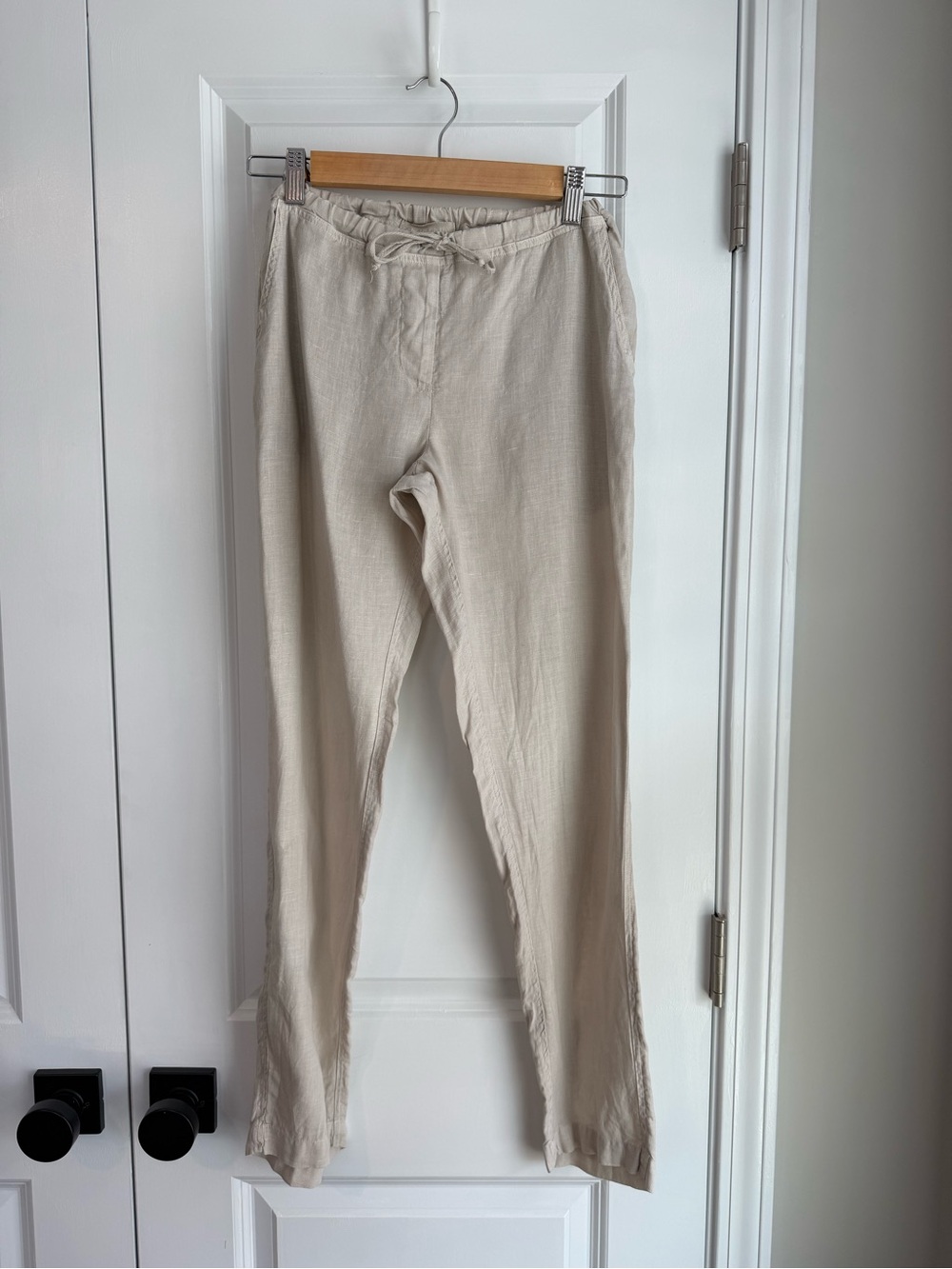 CP Shades Women’s Hampton 100% Linen Pants Pull-On Tapered Pant Dune Size XS